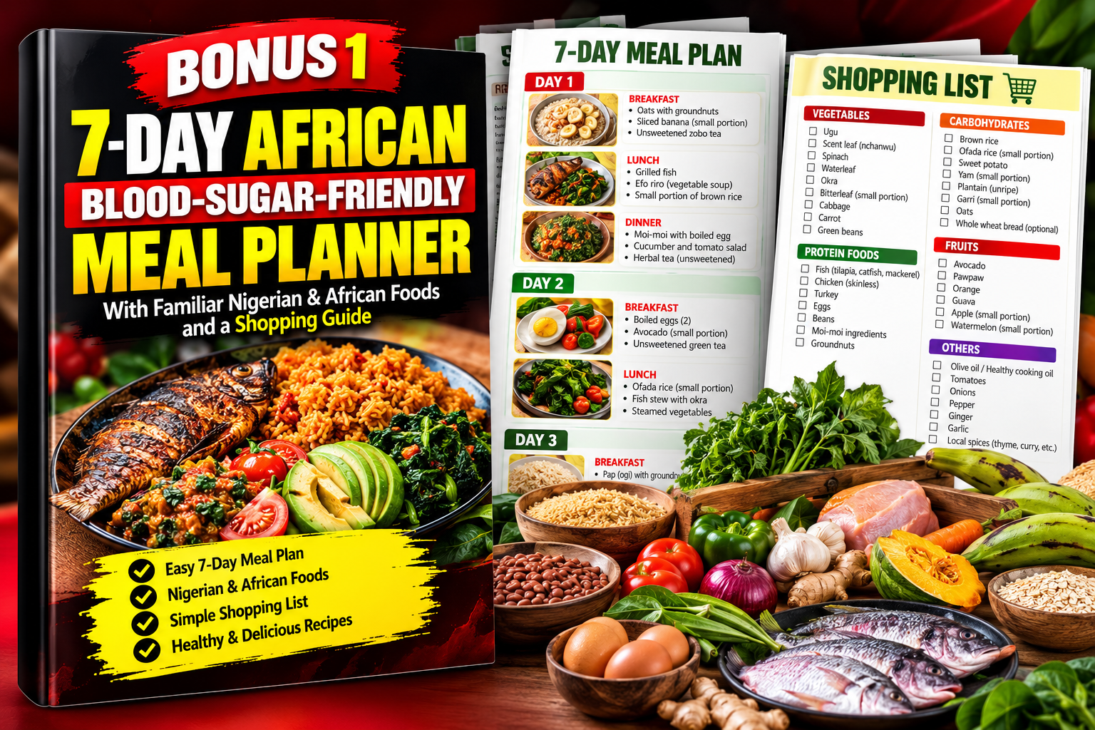 7-day African blood sugar meal planner